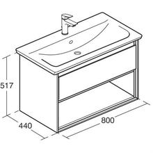 Ideal Standard   CONNECT Air 800mm 1 Draw Open Shelf Wall Hung Basin Unit